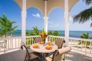 Vacation Rental porch overlooks Caribbean Sea Angelfish-203