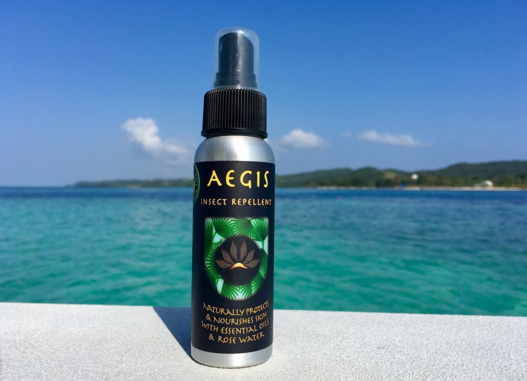 Aegis bug spray Roatan Vacation Rentals going green